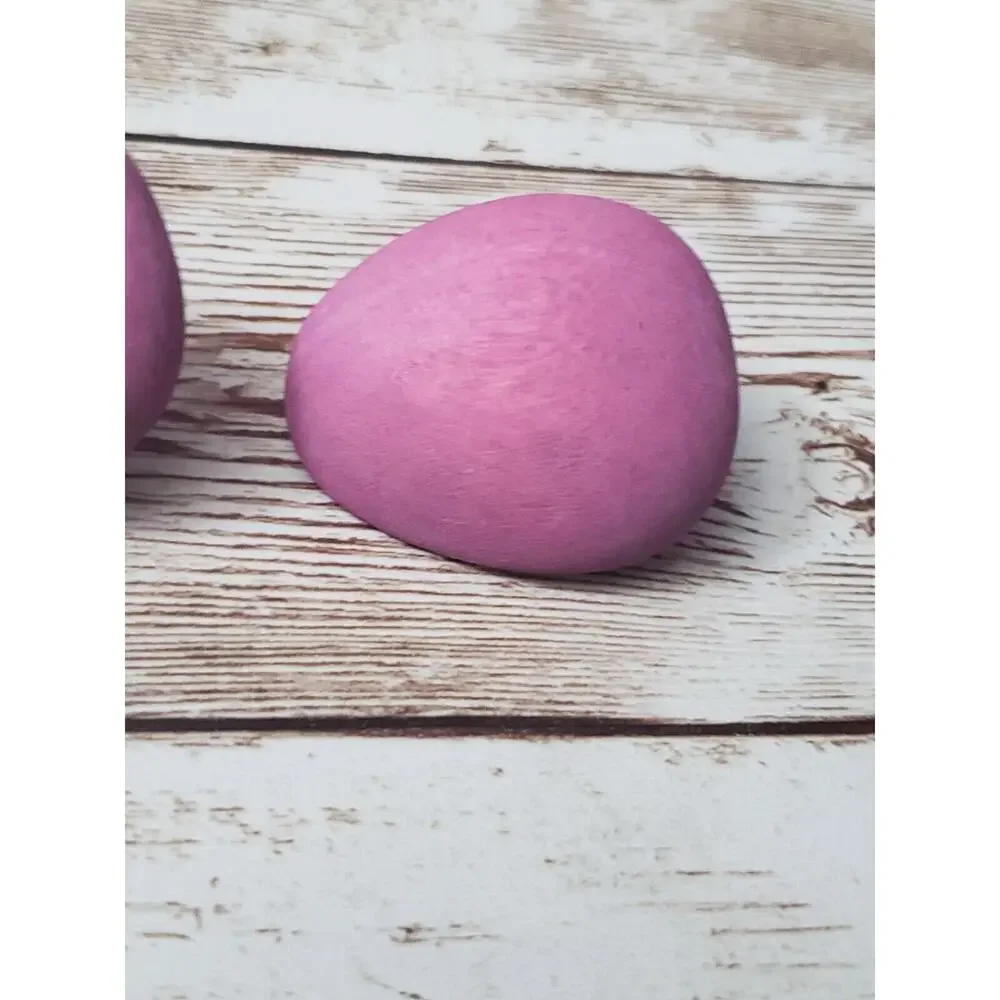 Vintage Clip On Earrings - Large Egg Shape Mauve Like Tone